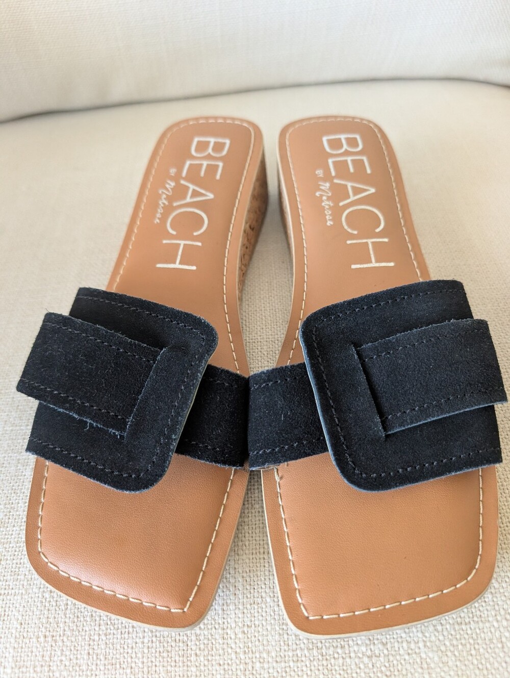 Beach By Matisse Baja Leather Slides Size 10